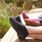 glerups Sko med naturgummisåle - svart Sko med naturgummisål Koksgrå