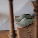 glerups Tøfler med skinnsåle Tøfler med skinnsåle 14 Moss