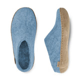 glerups Tøfler med skinnsåle Tøfler med skinnsåle 17 Sky