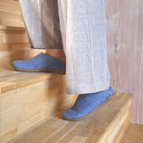 glerups Tøfler med skinnsåle Tøfler med skinnsåle 17 Sky