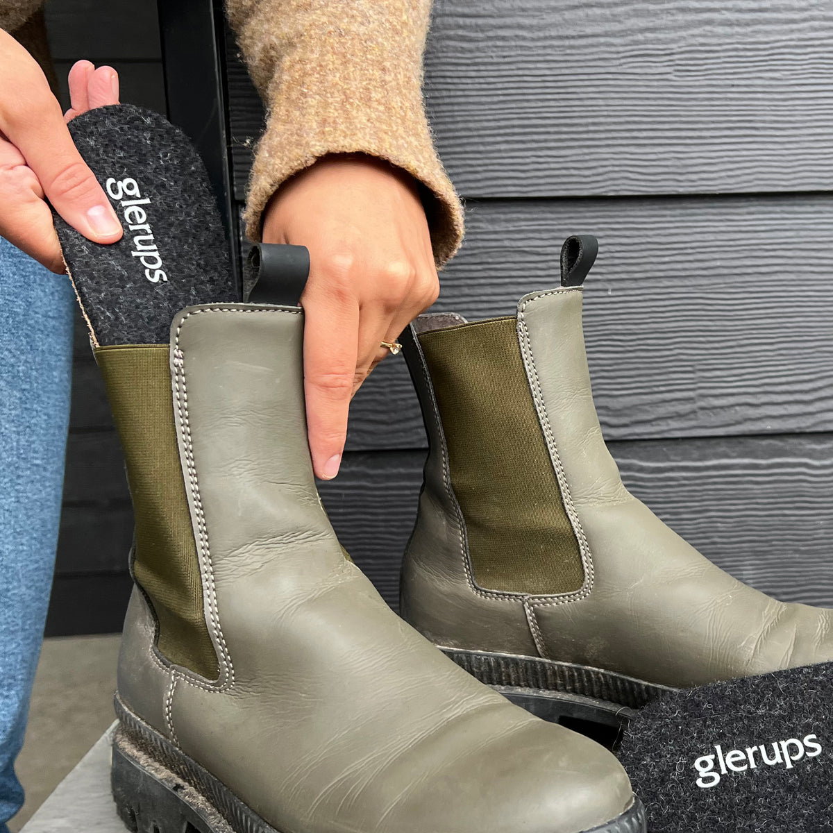 glerups Innleggssåle 5mm, Regular Såler i filt Koksgrå