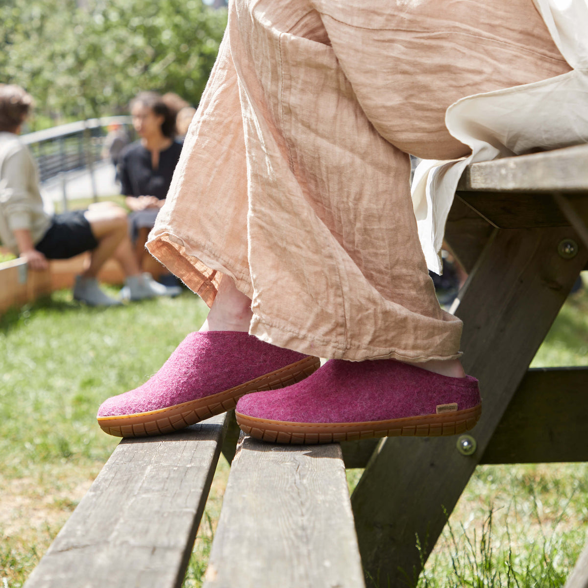glerups Sko med naturgummisåle - honey Sko med naturgummisål Cranberry