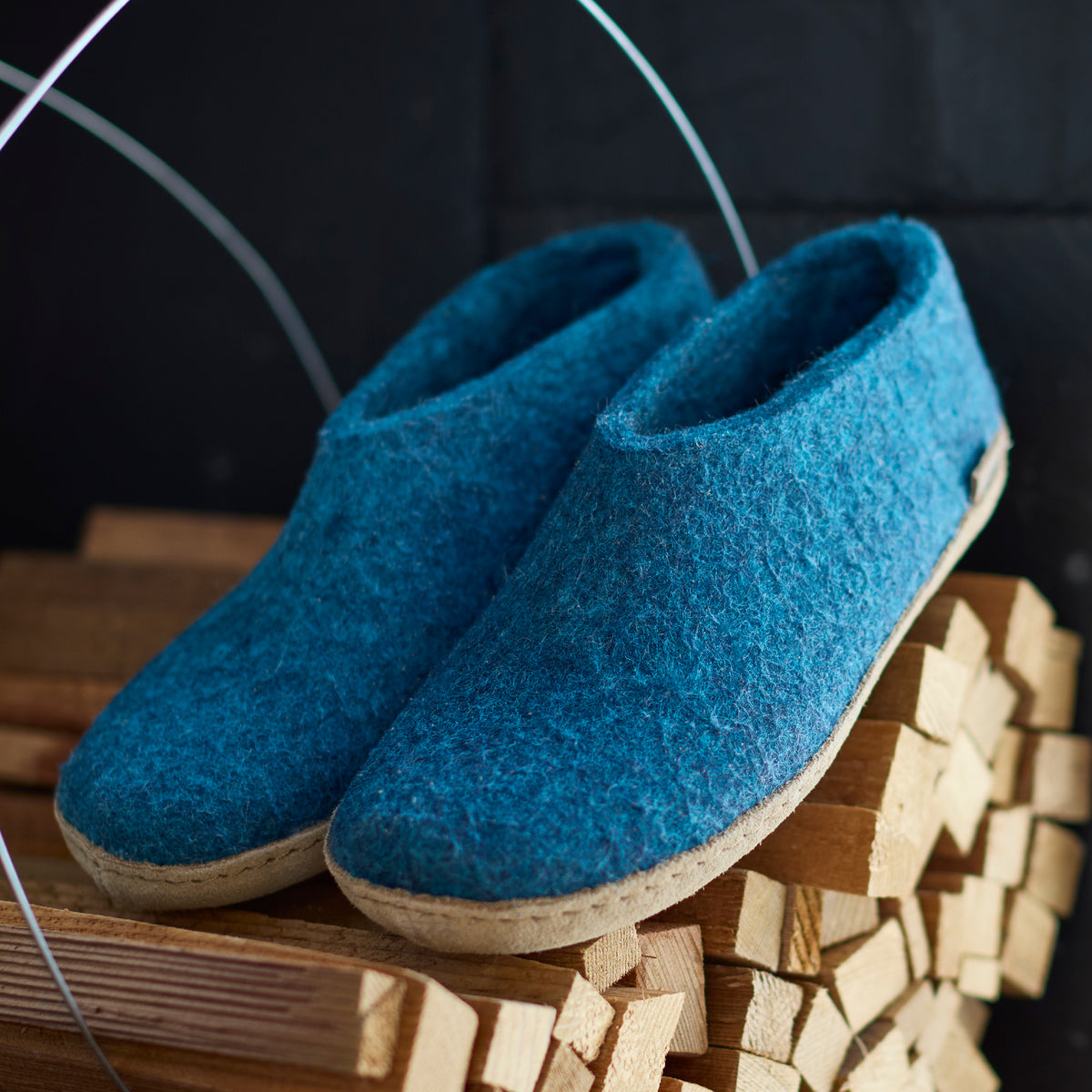 glerups Sko med skinnsåle Sko med skinnsåle Petrol