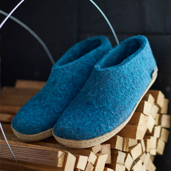 glerups Sko med skinnsåle Sko med skinnsåle Petrol