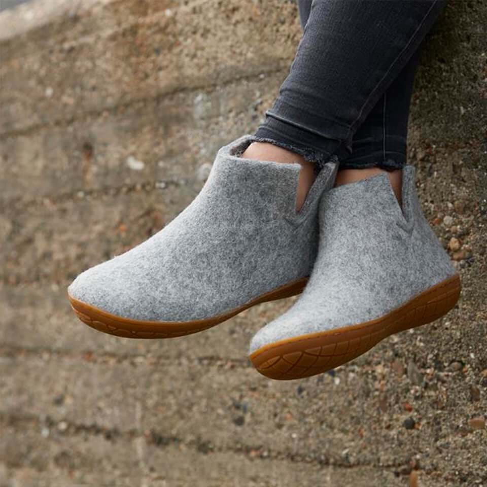 glerups Støvler med naturgummisåle - honey Støvler med naturgummisål Grå