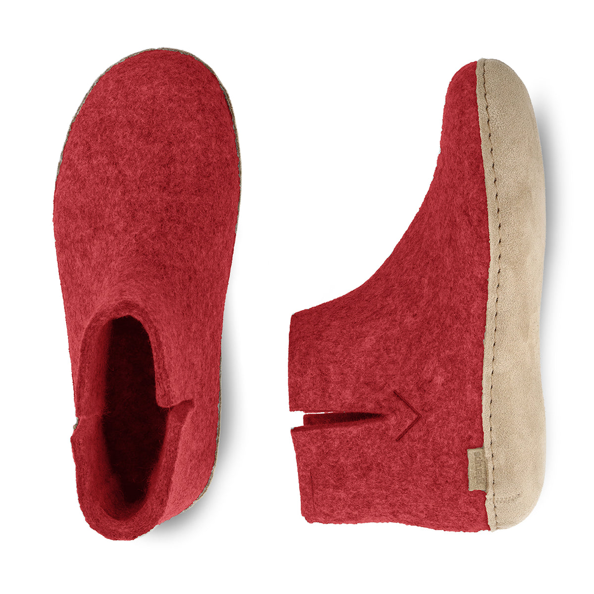 glerups Støvler med skinnsåle Støvler med skinnsåle Rød