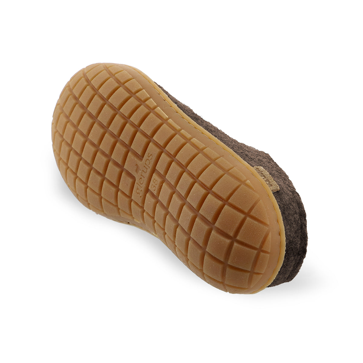 glerups Tøfler med naturgummisåle - honey Tøfler med naturgummisål Chestnut