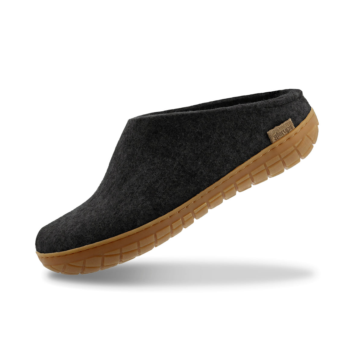 glerups Tøfler med naturgummisåle - honey Tøfler med naturgummisål Koksgrå