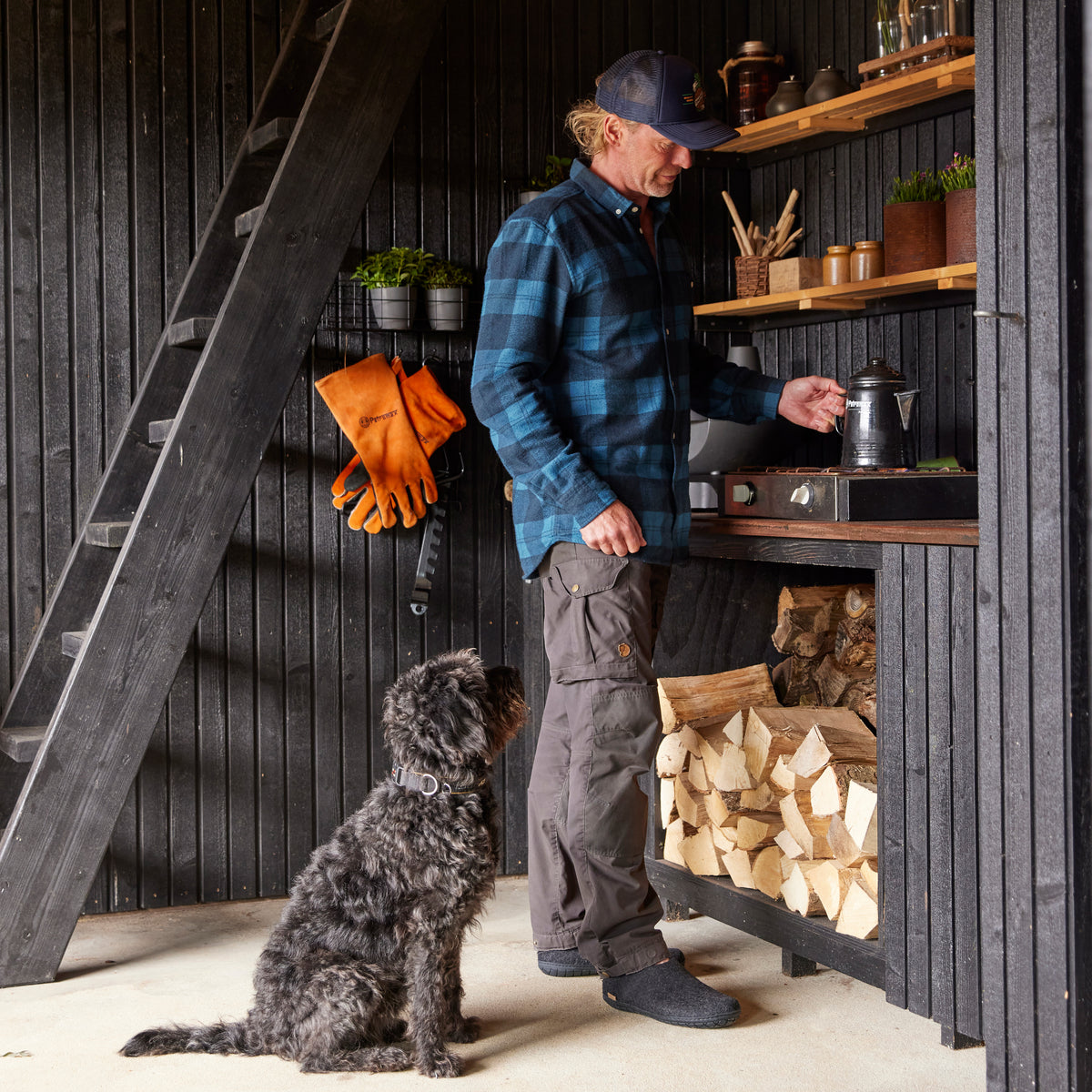 glerups Tøfler med naturgummisåle - svart Tøfler med naturgummisål Koksgrå