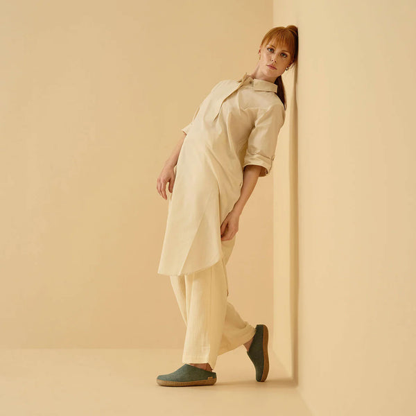 glerups Tøfler med skinnsåle Tøfler med skinnsåle 11 North Sea