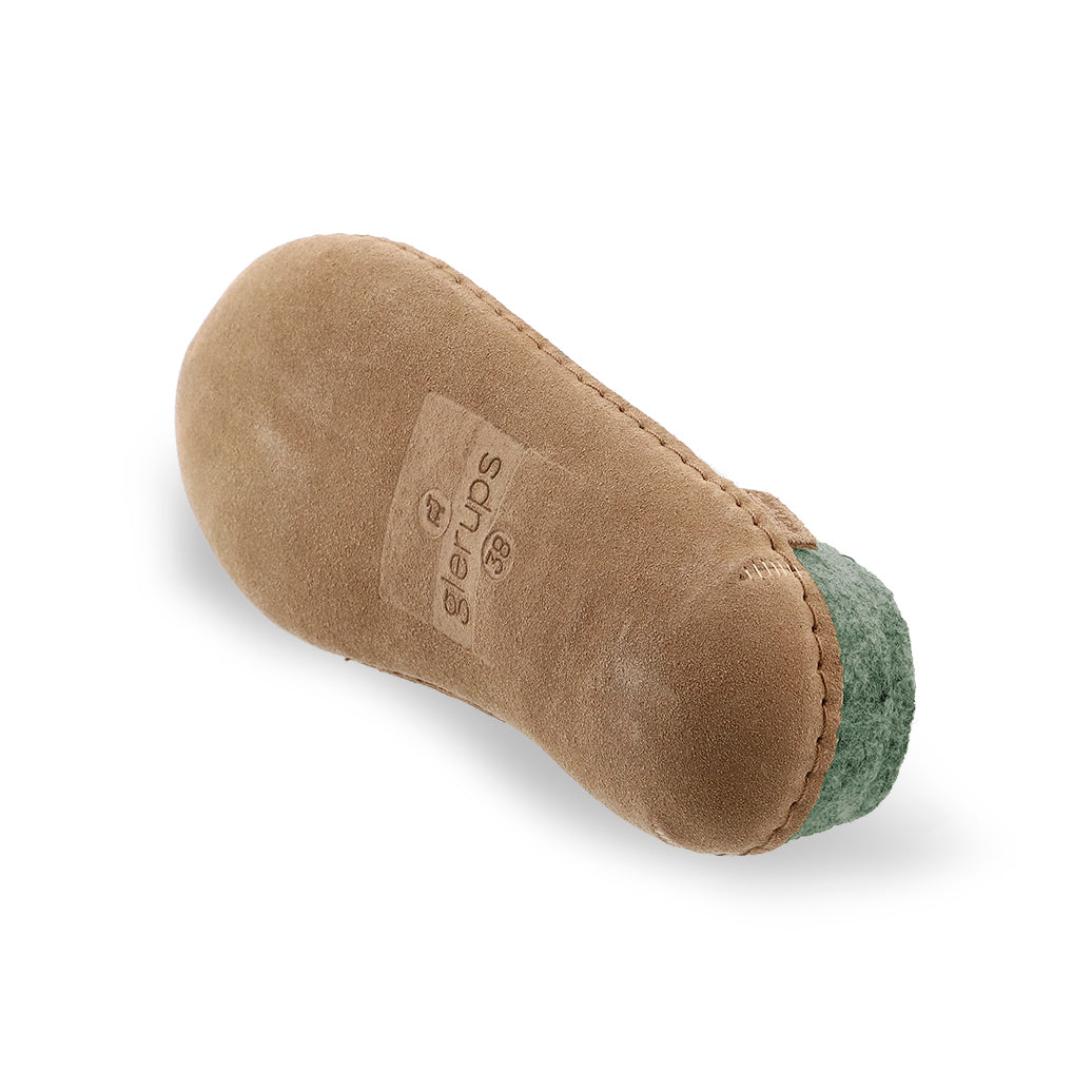 glerups Tøfler med skinnsåle Tøfler med skinnsåle 14 Moss