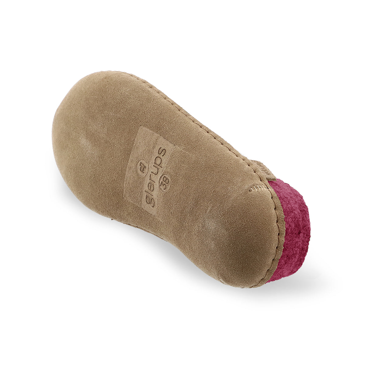 glerups Tøfler med skinnsåle Tøfler med skinnsåle Cranberry