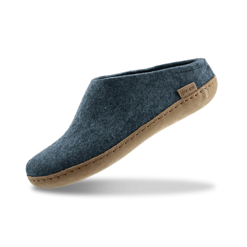 glerups Tøfler med skinnsåle Tøfler med skinnsåle Denim