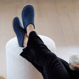 glerups Tøfler med skinnsåle Tøfler med skinnsåle Denim