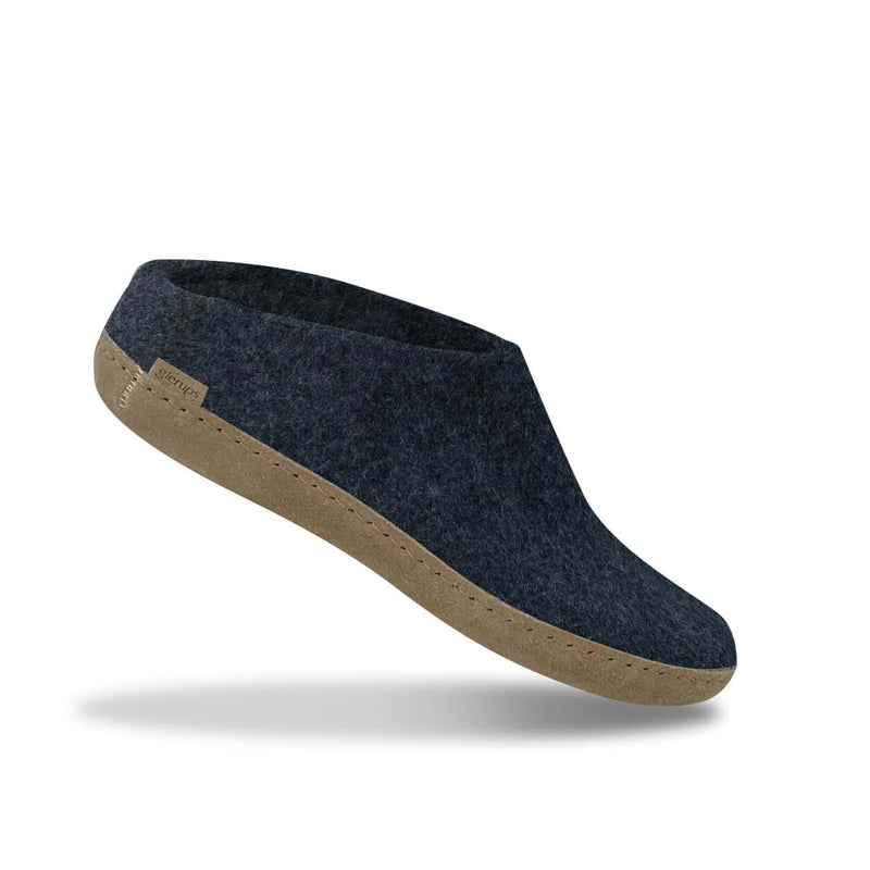 glerups Tøfler med skinnsåle Tøfler med skinnsåle Denim