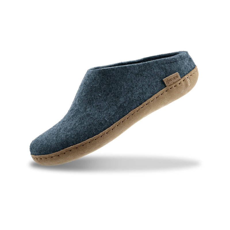 glerups Tøfler med skinnsåle Tøfler med skinnsåle Denim