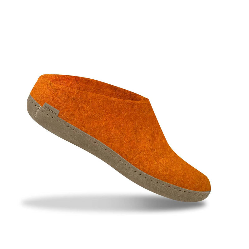 glerups Tøfler med skinnsåle Tøfler med skinnsåle Orange