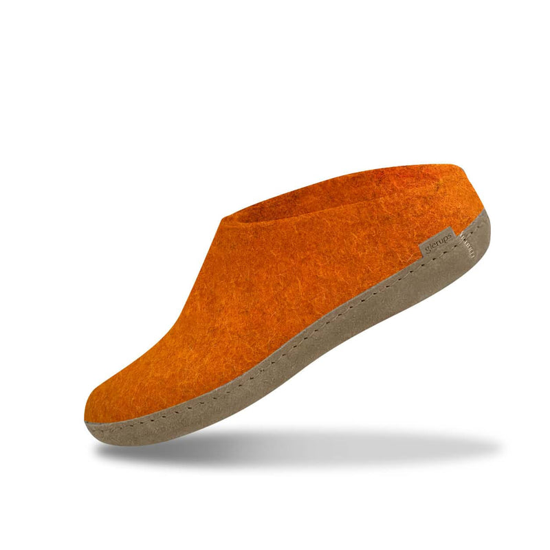 glerups Tøfler med skinnsåle Tøfler med skinnsåle Orange
